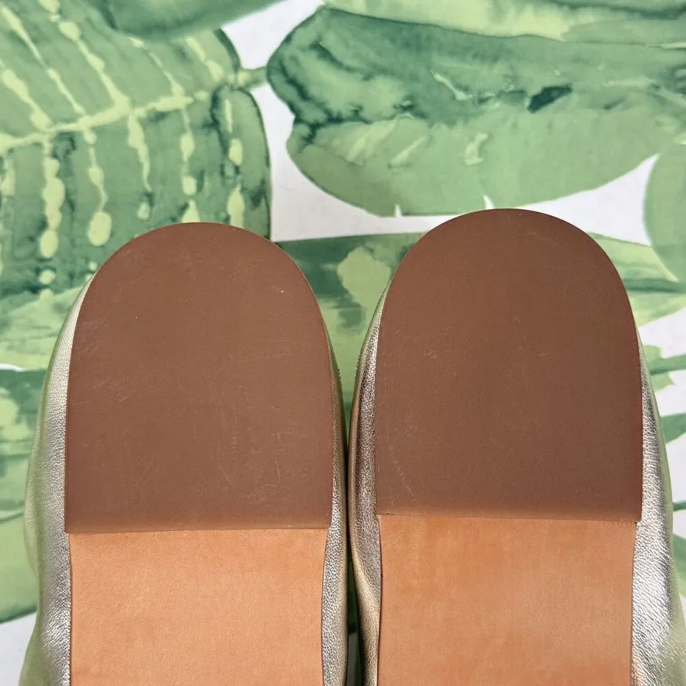 SAM EDELMAN NEW Felicia Jute Metallic Leather Ballet Flat - Picture 12 of 16